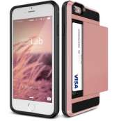 Verus Damda Slide Card Slot Skal till Apple iPhone 6 / 6S - Rose Gold