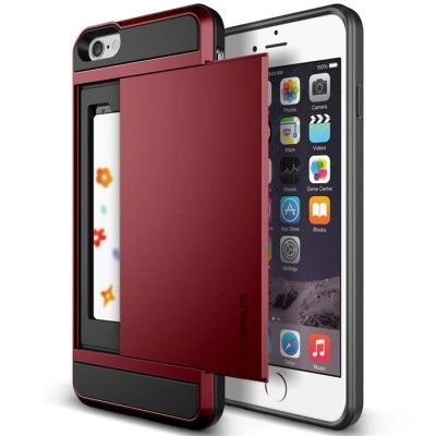 Verus Damda Slide Card Slot Skal till Apple iPhone 6 (Röd)