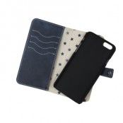 Xqisit Eman Plånboksfodral av äkta läder till iPhone 6 - Mörkblå