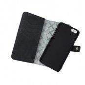 Xqisit Eman Plånboksfodral av äkta läder till iPhone 6 / 6S - Svart
