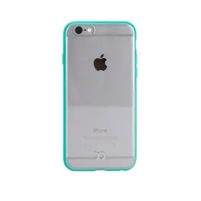 Xqisit iPlate Odet Skal till iPhone 6 / 6S - Cyan/Transparent
