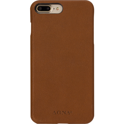 Agna iPlate Real Leather (iPhone 8/7 Plus) - Brun
