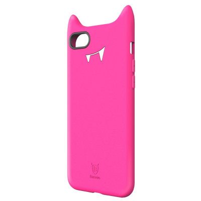 Baseus Devil Baby Silikonskal till iPhone 7 Plus - Mörkrosa