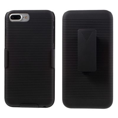 Belt Clip Kickstand Stand Skal till Apple iPhone 7 Plus - Svart