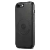 DENIOR iPhone 7 Plus / 8 Plus Fodral Äkta läder - Svart
