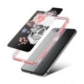 Fashion mobilskal till Apple iPhone 7 Plus - Blommig dödskalle -