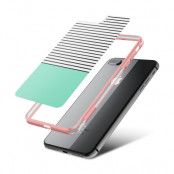 Fashion mobilskal till Apple iPhone 7 Plus - Ränder - Mint/Svart