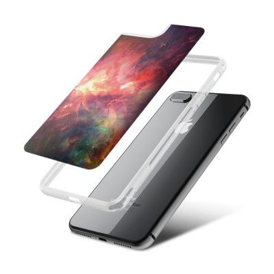 Fashion mobilskal till Apple iPhone 7 Plus - Rymden - Röd/Svart