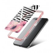 Fashion mobilskal till Apple iPhone 7 Plus - Stripes and flowers