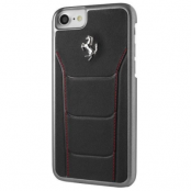 Ferrari iPhone 7 Plus Skal Red Stiching - Svart