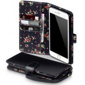 Floral Interior Plånboksfodral till iPhone 7 Plus - Svart
