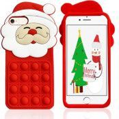 iPhone 7/8 Plus Mobilskal Silikon Santa Claus Pop It - Röd