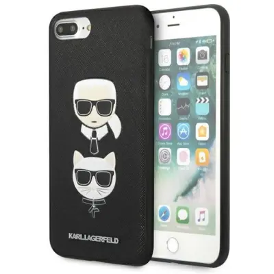 Karl Lagerfeld iPhone 7/8 Plus Skal Saffiano Ikonik Karl&Choupette Head