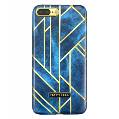 Marvêlle iPhone 7/8 Plus Magnetiskt Skal - Velvet Golden Blue