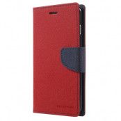 Mercury Fancy Diary Plånboksfodral till Apple iPhone 7 Plus - Röd (Röd)