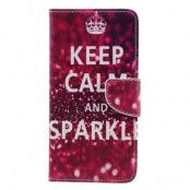 Plånboksfodral iPhone 7/8 Plus - Keep Calm and Sparkle