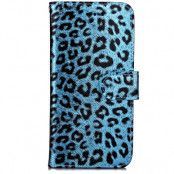 Plånboksfodral till iPhone 7 Plus - Blå Leopard