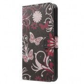 Plånboksfodral till iPhone 7 Plus - Black Butterfly