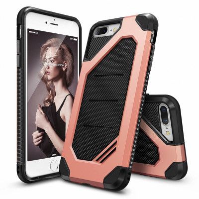 Ringke Double Layer Armor Tough Skal till iPhone 7 Plus - Rose Gold