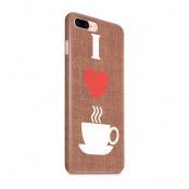 Skal till Apple iPhone 7 Plus - I love coffe - Brun