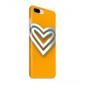 Skal till Apple iPhone 7 Plus - Steel heart - Orange