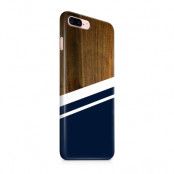 Skal till Apple iPhone 7 Plus - Wood ränder - Mörkblå