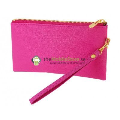 Stor mobilväska med dragkedja och handrem (ROSA)