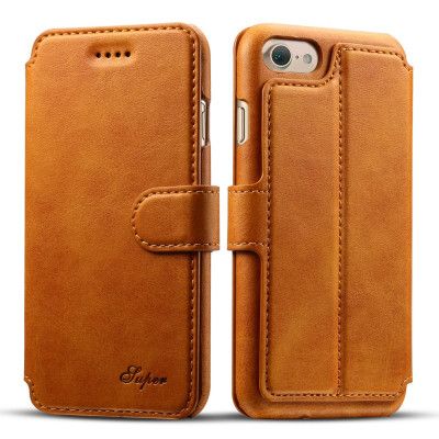 Super Plånboksfodral till iPhone 7 Plus - Camel