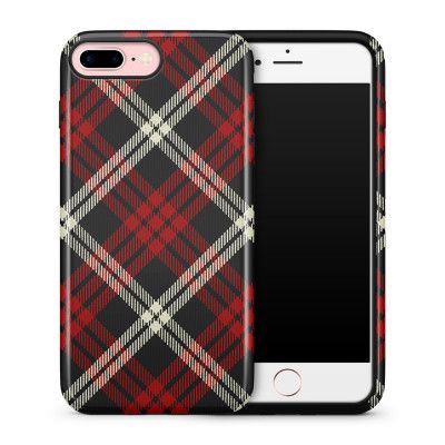Tough mobilskal till Apple iPhone 7 Plus - Rutig - Röd