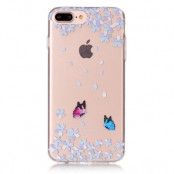 TPU Mobilskal iPhone 7 Plus - Petals and Butterflies