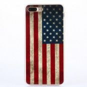 TPU Mobilskal iPhone 7 Plus - Retro American Flag