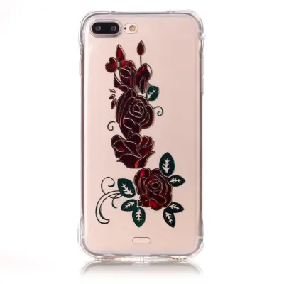 TPU Mobilskal till iPhone 7 Plus - Röda Rosor