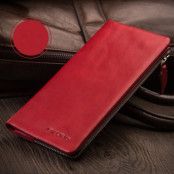 Universalt plånboksfodral i äkta läder - Röd (Röd)