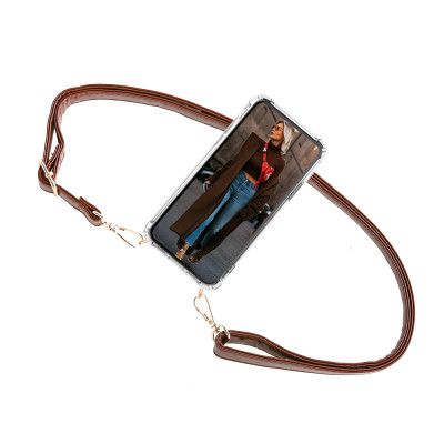 Boom iPhone 7/8/SE 2022 skal med mobilhalsband - Strap Brown