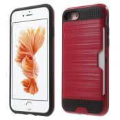 Brushed Hybrid Mobilskal till iPhone 7 - Röd