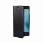Celly Air Slim Plånboksfodral av äkta läder iPhone 7 - Svart