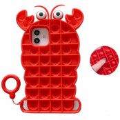 Crab Pop it Fidget Skal till iPhone 7/8/SE 2020 - Röd