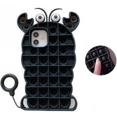 Crab Pop it Fidget Skal till iPhone 7/8/SE 2020 - Svart