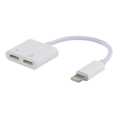 EPZI Adapter Lightning till Dubbla Lightning - Ladda och Lyssna (Vit)