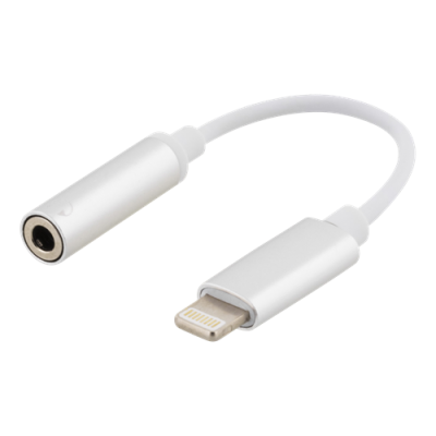 Epzi Lightning till 3,5 mm adapter, aluminium skal, silver
