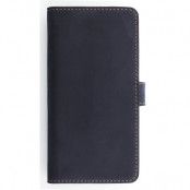 Essentials Plånboksfodral av äkta läder iPhone 7 - Mörkblå