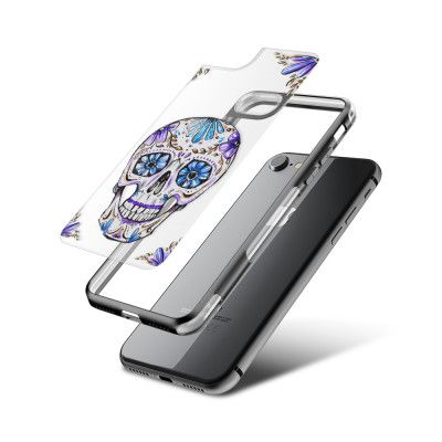 Fashion mobilskal till Apple iPhone 7 - Blue Skull