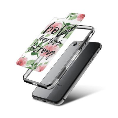 Fashion mobilskal till Apple iPhone 7 - Bold Fearless Strong
