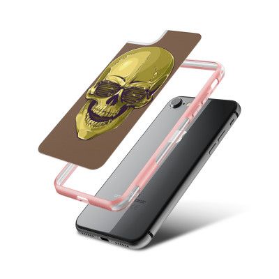 Fashion mobilskal till Apple iPhone 7 - Hipster Skull Brun