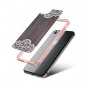 Fashion mobilskal till Apple iPhone 7 - Mörkt trä med spetsmönst