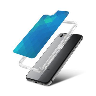 Fashion mobilskal till Apple iPhone 7 - Polygon - Blå