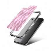 Fashion mobilskal till Apple iPhone 7 - Ränder - Röd/Rosa