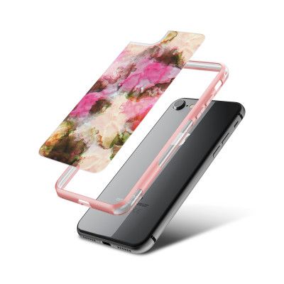 Fashion mobilskal till Apple iPhone 7 - Vattenfärg - Svart/Ljusr