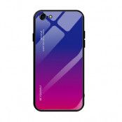 Gradient Härdat Glas Skal iPhone 7/8/SE 2020 - Rosa / Lila