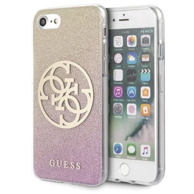 Guess iPhone 7/8/SE 2020 Skal Gradient 4G Circle guld Rosa